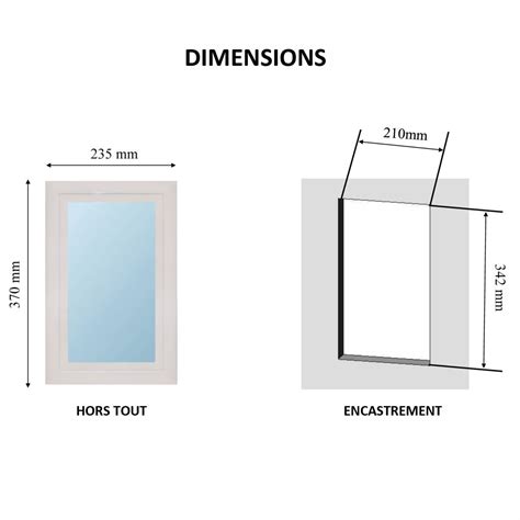 Hublot pvc rectangle pour porte de garage .